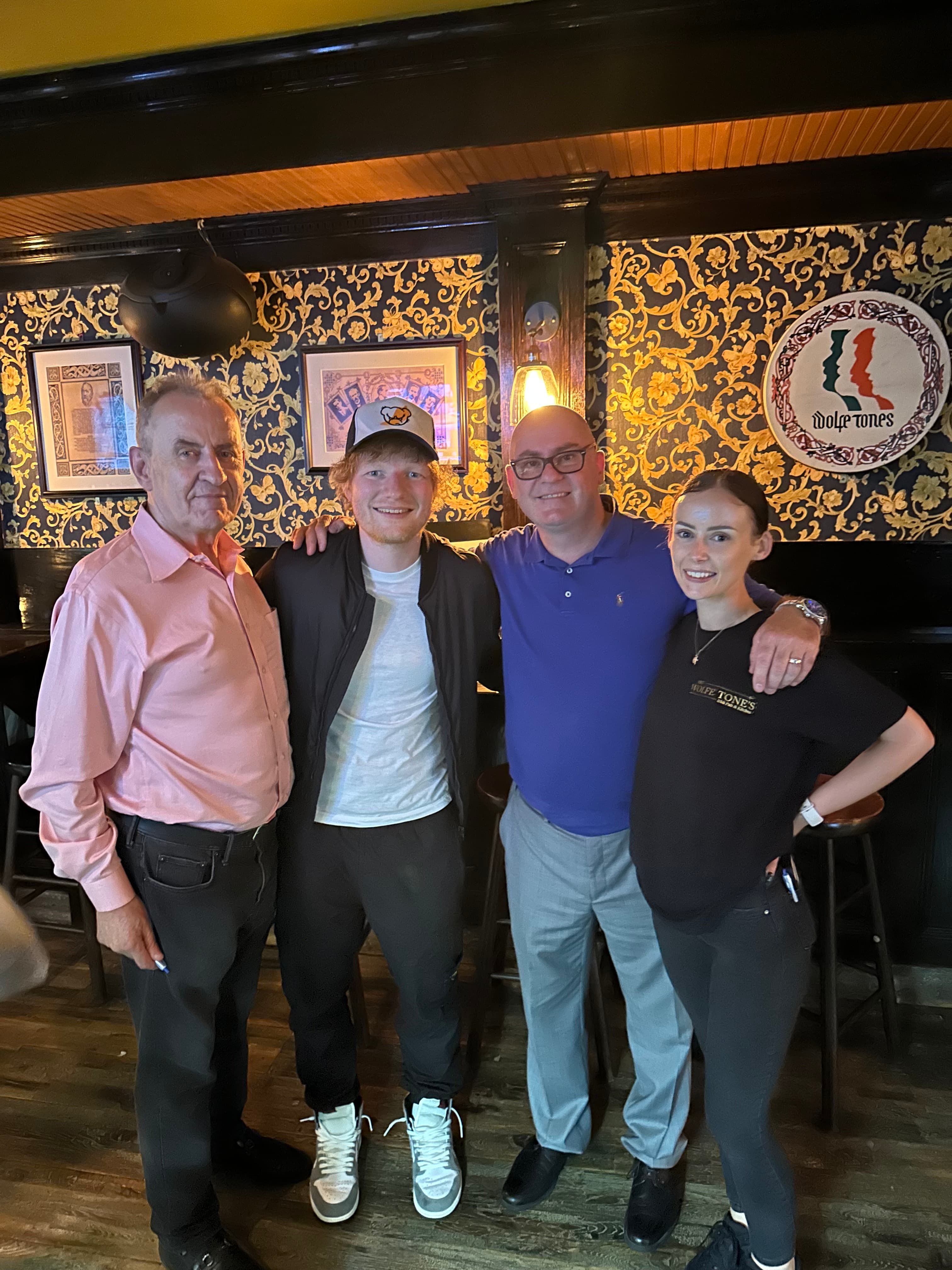 Ed Sheeran at Wolfe Tone's — a surprise visit between shows in New York